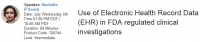 se of Electronic Health Record Data (EHR) in FDA regulated clinical investigations - By Compliance Global Inc