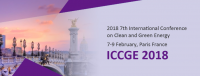 2018 7th International Conference on Clean and Green Energy (ICCGE 2018)