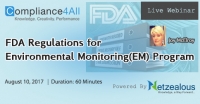 Environmental Monitoring Program at FDA Regulations - 2017
