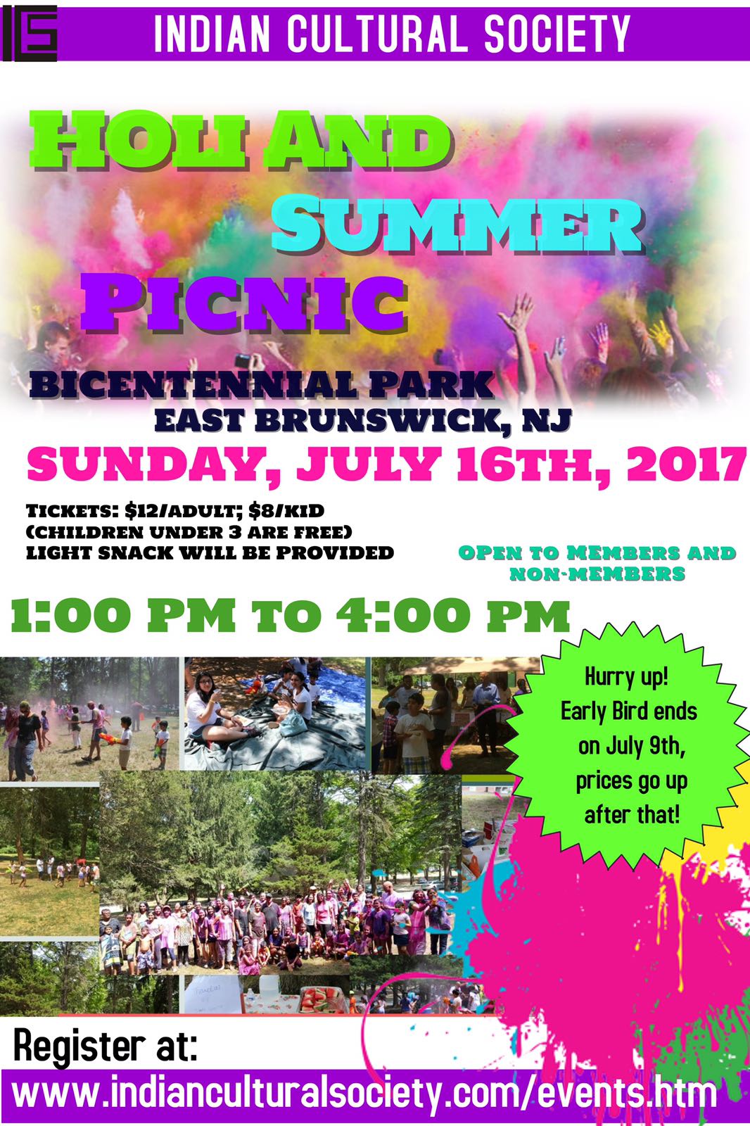 Holi & Summer Picnic 2017, East Brunswick, New Jersey, United States
