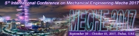 5th International Conference on Mechanical Engineering (MECHE - 2017)