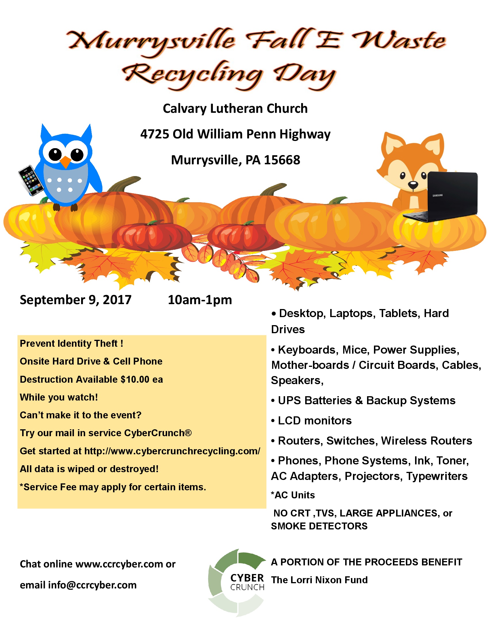Murrysville E- Waste Recycling Day, Westmoreland, Pennsylvania, United States