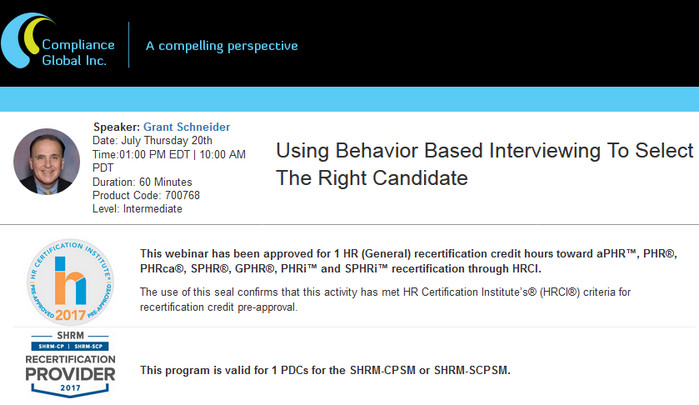 Using Behavior Based Interviewing To Select The Right Candidate, New York, United States