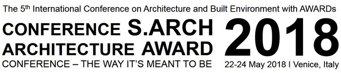 S.ARCH 2018 – The 5th International Conference on Architecture and Built Environment with AWARDs, Venice, Veneto, Italy