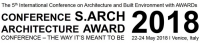 S.ARCH 2018 – The 5th International Conference on Architecture and Built Environment with AWARDs