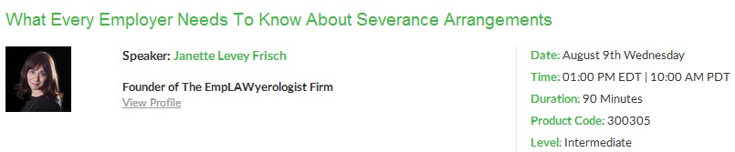 What Every Employer Needs to Know About Severance Arrangements, New York, United States