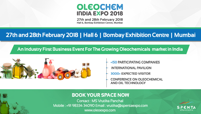 OleoChem India Expo 2018, Mumbai, Maharashtra, India