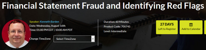 Financial Statement Fraud and Identifying Red Flags, New York, United States