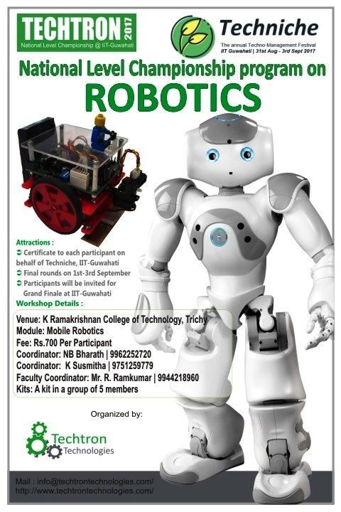 Two Days National Level Workshop on Mobile Robotics, Tiruchirappalli, Tamil Nadu, India