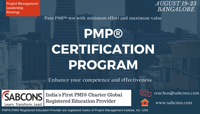PMP® Certification program, Bangalore, Karnataka, India