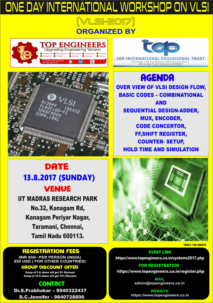 One Day International Workshop on VLSI (VLSI-2017), Chennai, Tamil Nadu, India