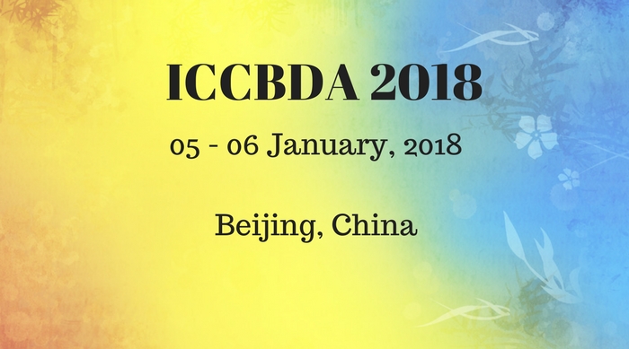 International Conference on Cloud, Big Data and Analytics 2018, Beijing, China