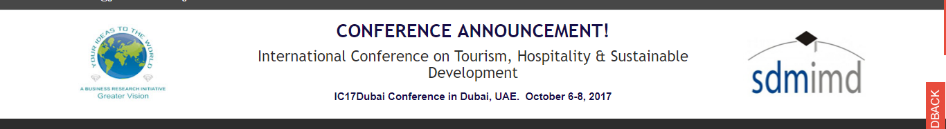 International Conference on Tourism, Hospitality & Sustainable Development - IC17Dubai, Dubai, United Arab Emirates