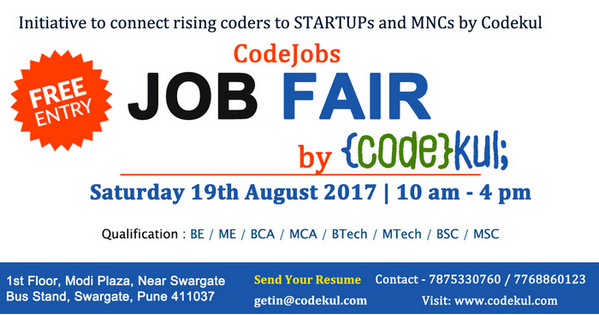 CodeJobs Job Fair By Codekul, Pune, Maharashtra, India