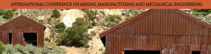 7th International Conference on Mining, Manufacturing and Mechanical Engineering (MMME-17), Pattaya, Thailand