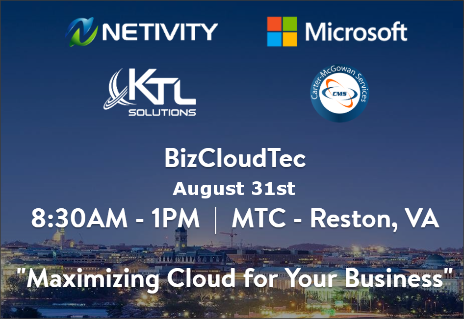 Microsoft Event BizCloudTec Maximizing Cloud for Your Business, Richmond City, Virginia, United States
