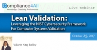 NIST Cybersecurity Framework For Computer Systems Validation