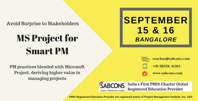 MS Project Training for Smart PM, Bangalore, Karnataka, India