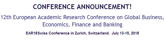 12th European Academic Research Conference on Global Business,  Economics, Finance and Banking, Zürich, Switzerland