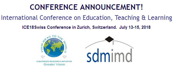 ICE18Swiss International Conference on Education, Teaching & Learning, Zürich, Switzerland