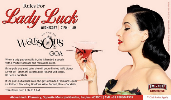 Lady Luck at Watson’s, Goa, India