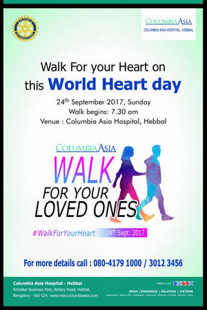 Walk for your Heart on this World Heart Day, Bangalore, Karnataka, India