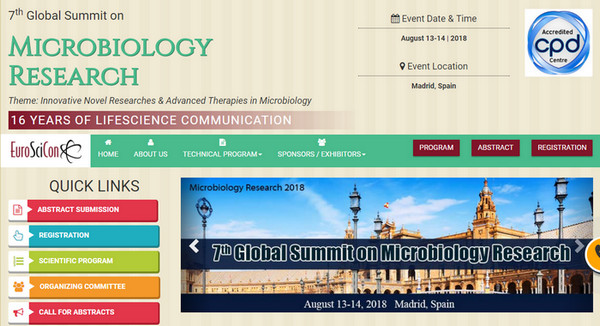 7th Global Summit on Microbiology Research, Madrid, Spain