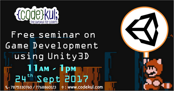 Free Game Development Seminar using Unity3d Engine by Codekul, Pune, Maharashtra, India
