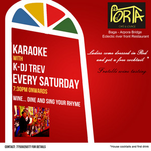 Karaoke with K – DJ TREV at Porta Cafe and Lounge, Goa, India