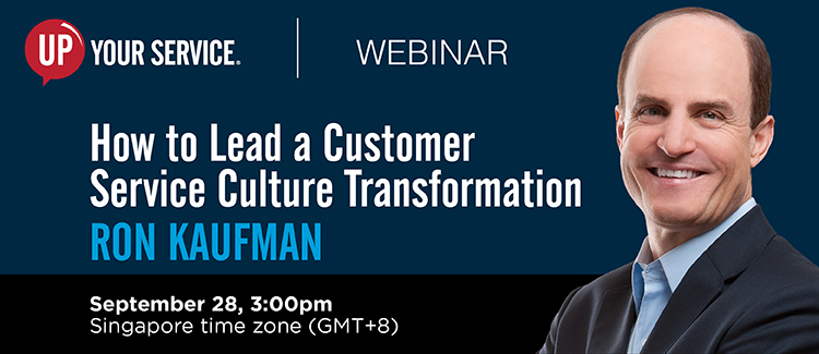 How to Lead a Service Culture Transformation - 28 Sep, Singapore