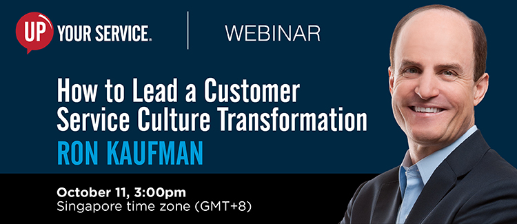 How to Lead a Service Culture Transformation - 11 Oct, Singapore