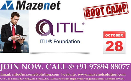 ITIL® FOUNDATION TRAINING, Chennai, Tamil Nadu, India