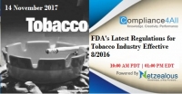Latest Regulations for Tobacco Industry Effective 8-2016