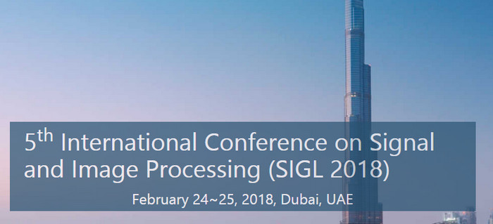 5th International Conference on Signal and Image Processing (SIGL 2018), Dubai, United Arab Emirates