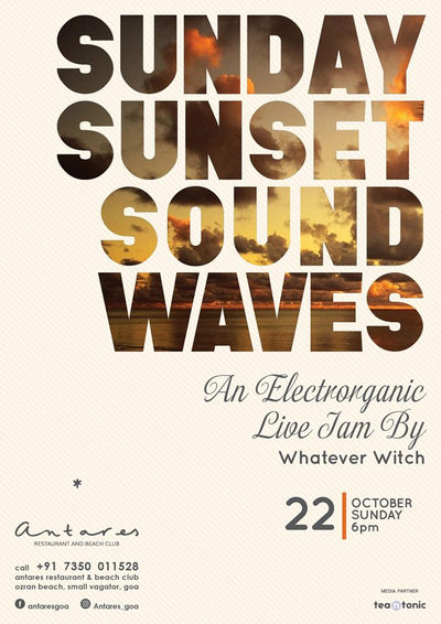 Sunday Sunset Sound Waves, Vagator, Goa, India