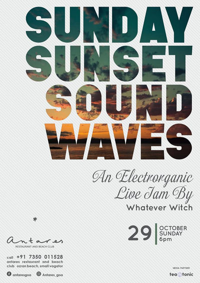 Sunday Sunset Sound Waves, Vagator, Goa, India