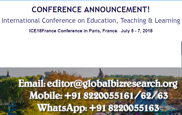 International Conference on Education, Teaching & Learning, Paris, France