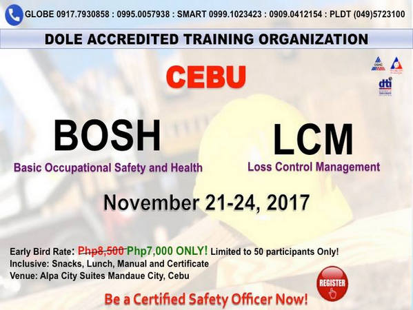 Basic Occupational Safety and Health (BOSH), Calamba City, Calabarzon, Philippines