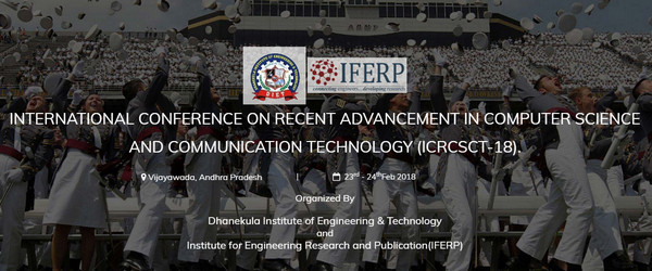 International Conference on Recent Advancement in Computer Science and Communication Technology, Chennai, Tamil Nadu, India
