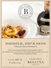 Bellina Alimentari’s Drizzle, Dip, and Dine – A Balsamic Dining Experience