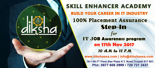 Free IT Job Awareness Program @Diksha  Skill Enhancer  Academy, 