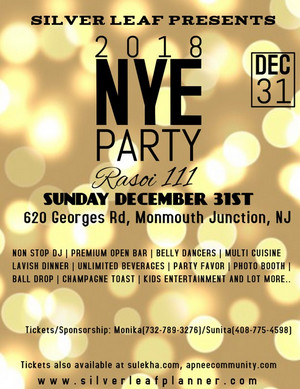 Rasoi 3 New Year Party 2018, New Jersey, United States