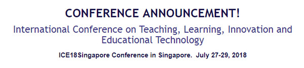 International Conference on Teaching, Learning, Innovation and Educational Technology, Singapore