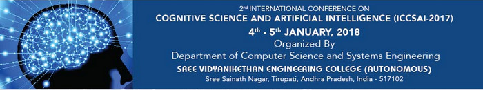 Second International Conference on Cognitive Science and Artificial Intelligence, Chittoor, Andhra Pradesh, India