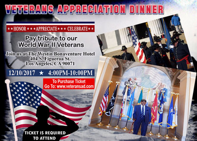 2017 World War II Veterans Appreciation Dinner, Los Angeles, California, United States