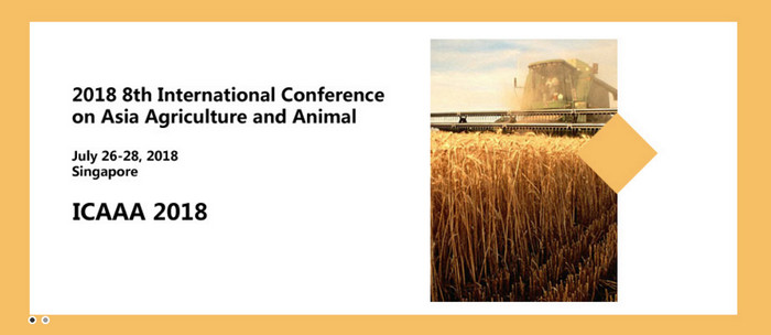 2018 8th International Conference on Asia Agriculture and Animal (ICAAA 2018), Singapore