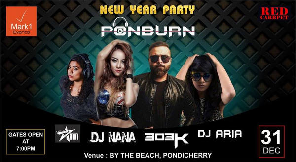 New Year Party at Pondicherry  #PONBURN#, Pondicherry, Puducherry, India