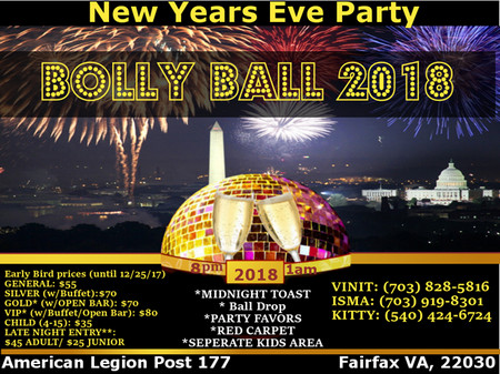 New Year's Eve Bolly Ball 2018, 