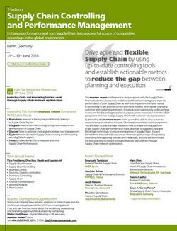 Supply Chain Controlling and Performance Management, Berlin, Germany