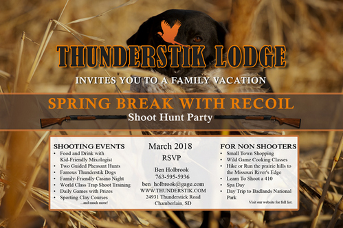 "Spring Break with Recoil"  at Thunderstik Lodge - A Family Friendly Event, Chamberlain, South Dakota, United States